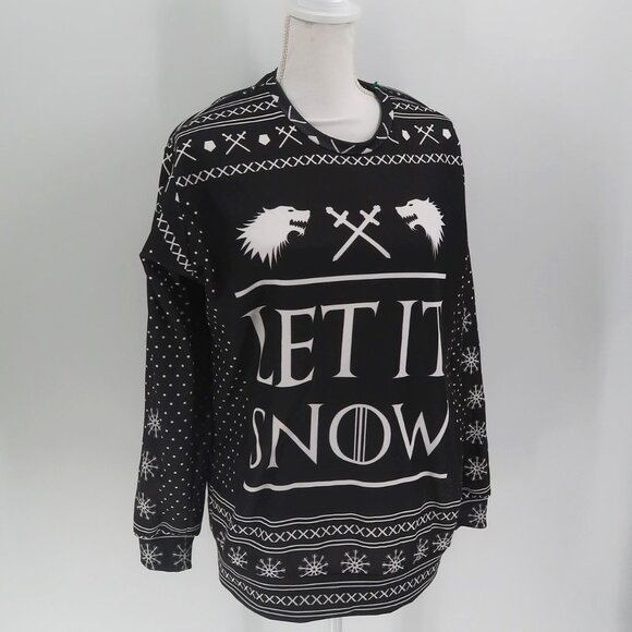 Let It Snow Game of Thrones Sweatshirt Size Medium - Picture 1 of 5